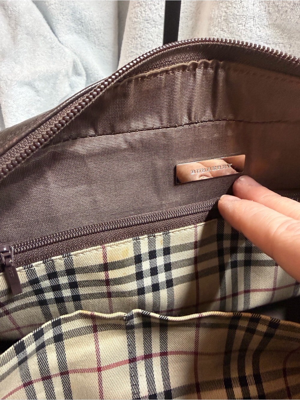 Burberry Structured Satchel Handbag - Picture 8 of 9